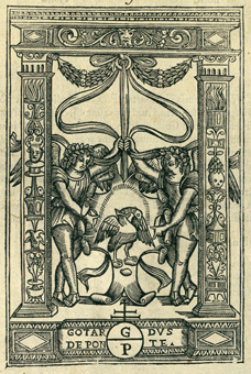 Detail of Title Page of De Architectura Libri Dece. Please click on the image to see the full page.